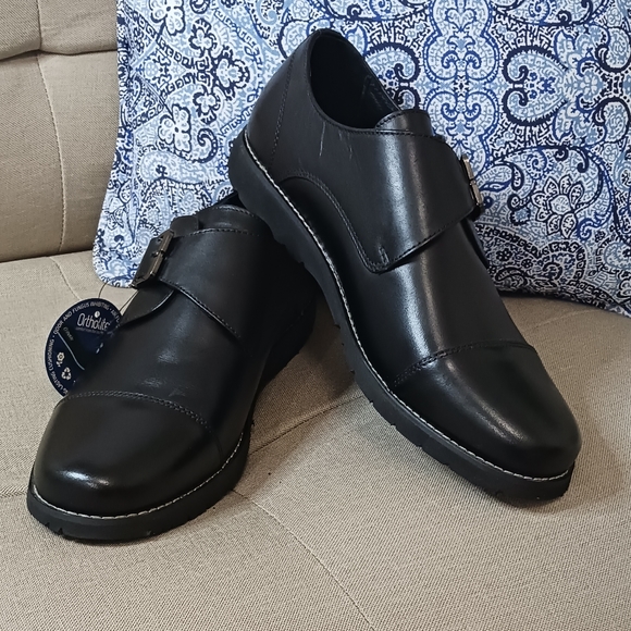 Propét Graham Oxford leather shoes black NWT - Picture 1 of 9